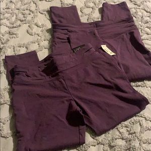 2 pair aero leggings 3/4 length
